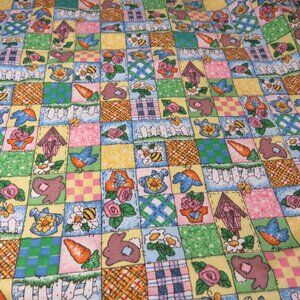 Country Cute FABRIC cotton polyester blend 66x46" (1.38 yards) birdhouses